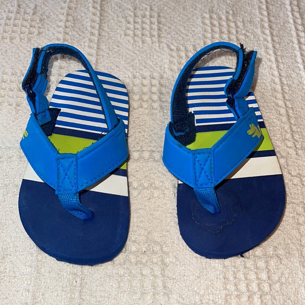 Little Boy Flip Flops with Back Strap- Never Worn!